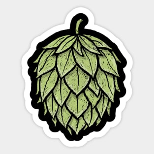 Retro Hops Lover Vintage Minimalist Beer Graphic Sticker